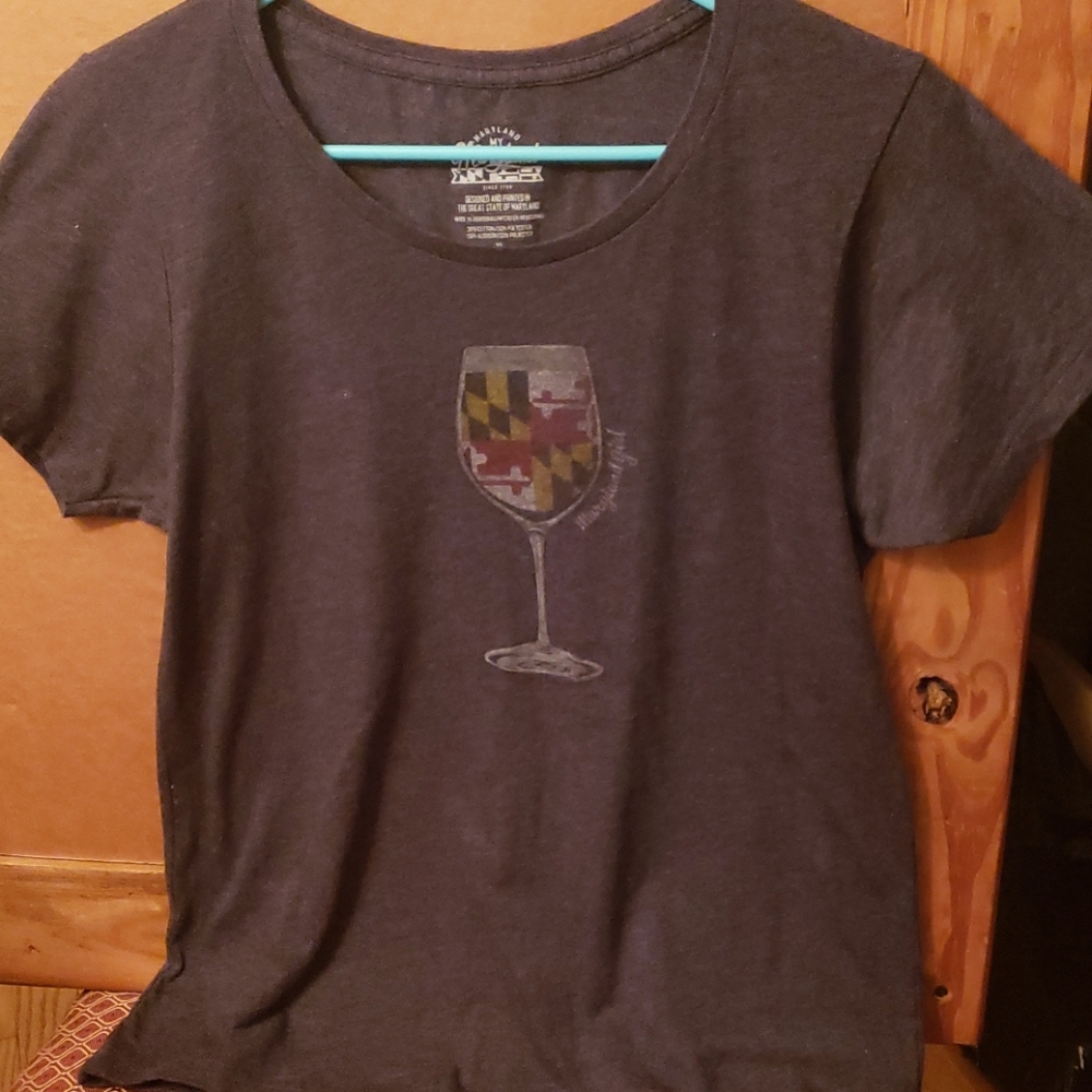Maryland Girl wine tshirt